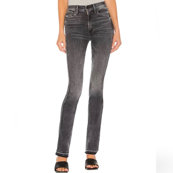 MOTHER Jeans High Waisted Rascal Slice Undone Hem Black Size 29 - Picture 16 of 16